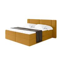 BOXBETT mit Matratze H3 - EVON - 180x200 cm Senfgelb - Dunkelgelb, Holzwerkstoff (180/200cm) - ALTDECOR