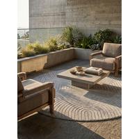 TEPPICH Outdoor ENGADIN in Silber, im Skandi-Stil mit 3D-Design, Ø 160 cm - Silberfarben, Textil (160/160cm) - KADIMA DESIGN