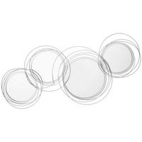 4ER Set Spiegel für Wanddekoration, Wanddekoration mit 4 runden Spiegeln Metall - Silberfarben, Metall (4/56/107cm) - HOMCOM