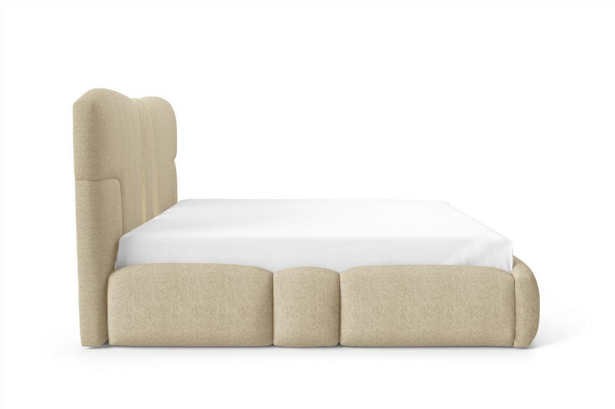 POLSTERBETT Jordan - Beige, Holzwerkstoff/Textil (140/200cm) - Fun Möbel