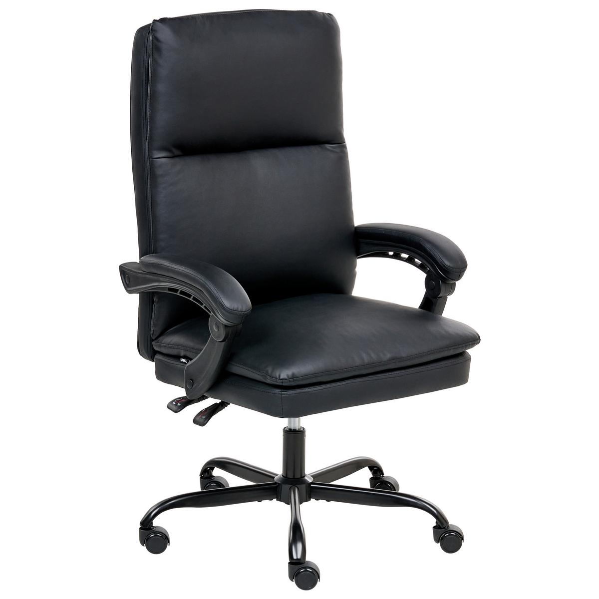 CHEFSESSEL Schwarz Serene - Schwarz, Kunststoff (70/105/70cm) - Beliani