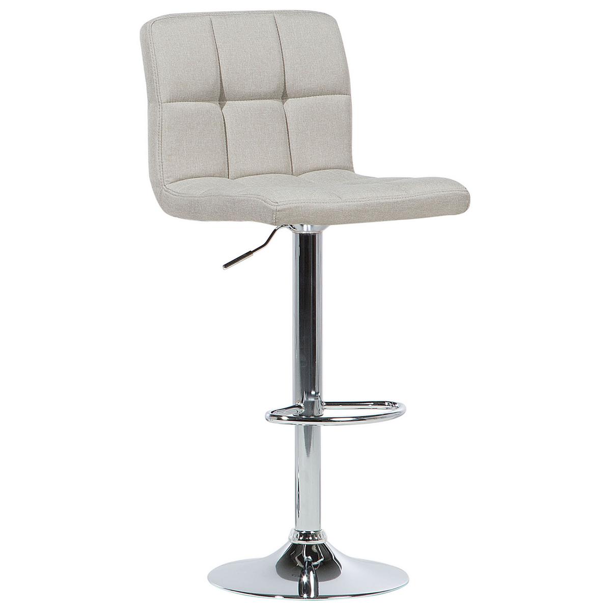 BARHOCKER 2er-Set Polsterbezug Beige Marion - Beige, Textil/Metall (45/114/39cm) - Beliani