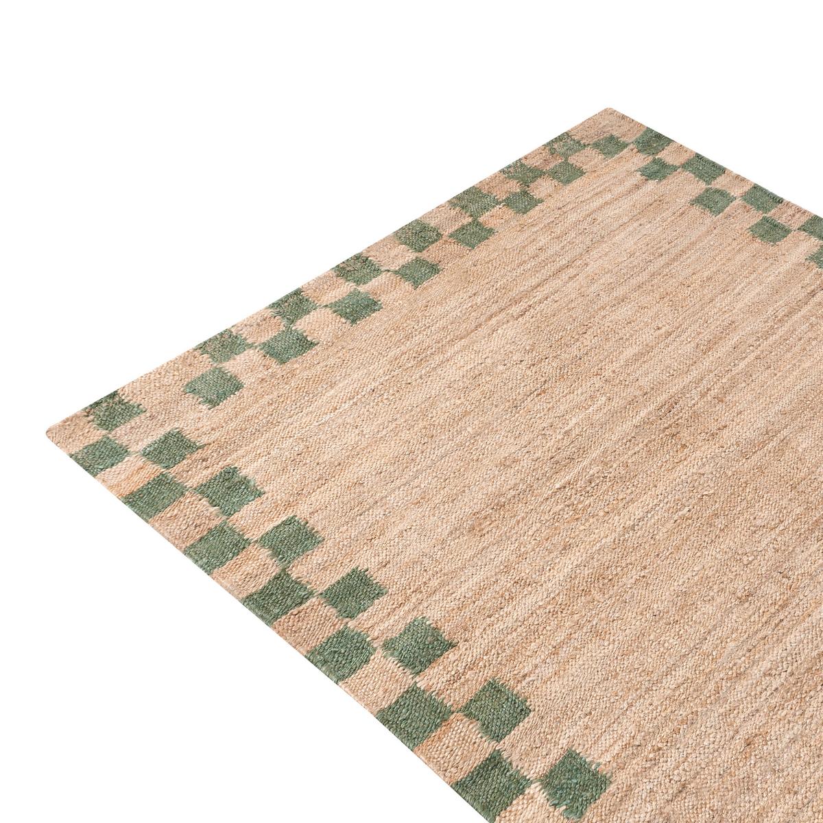 TEPPICH Beige/Grün 160/230 cm Jute Beed - Beige, Textil (160/230cm) - Beliani