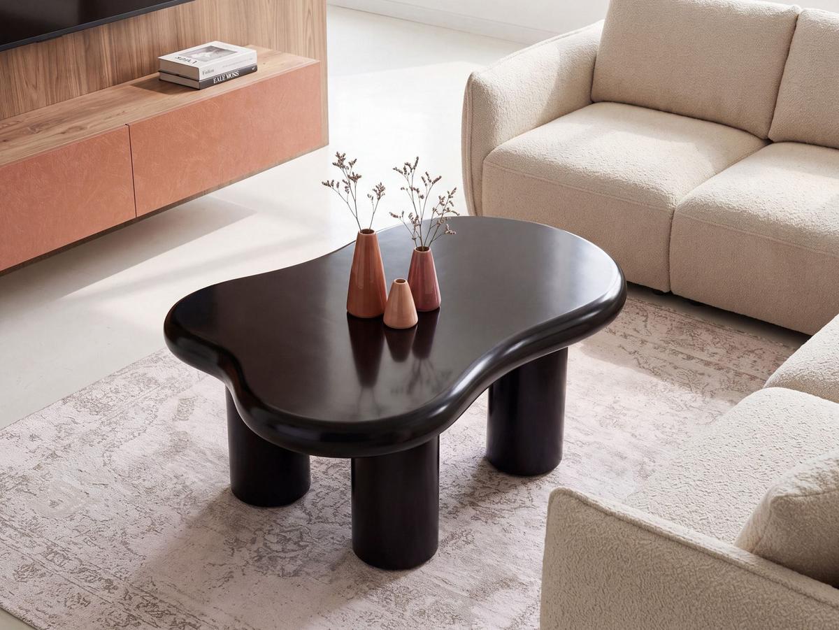 COUCHTISCH Schwarz Ondle - Schwarz, Holzwerkstoff (70/100/40cm) - Beliani