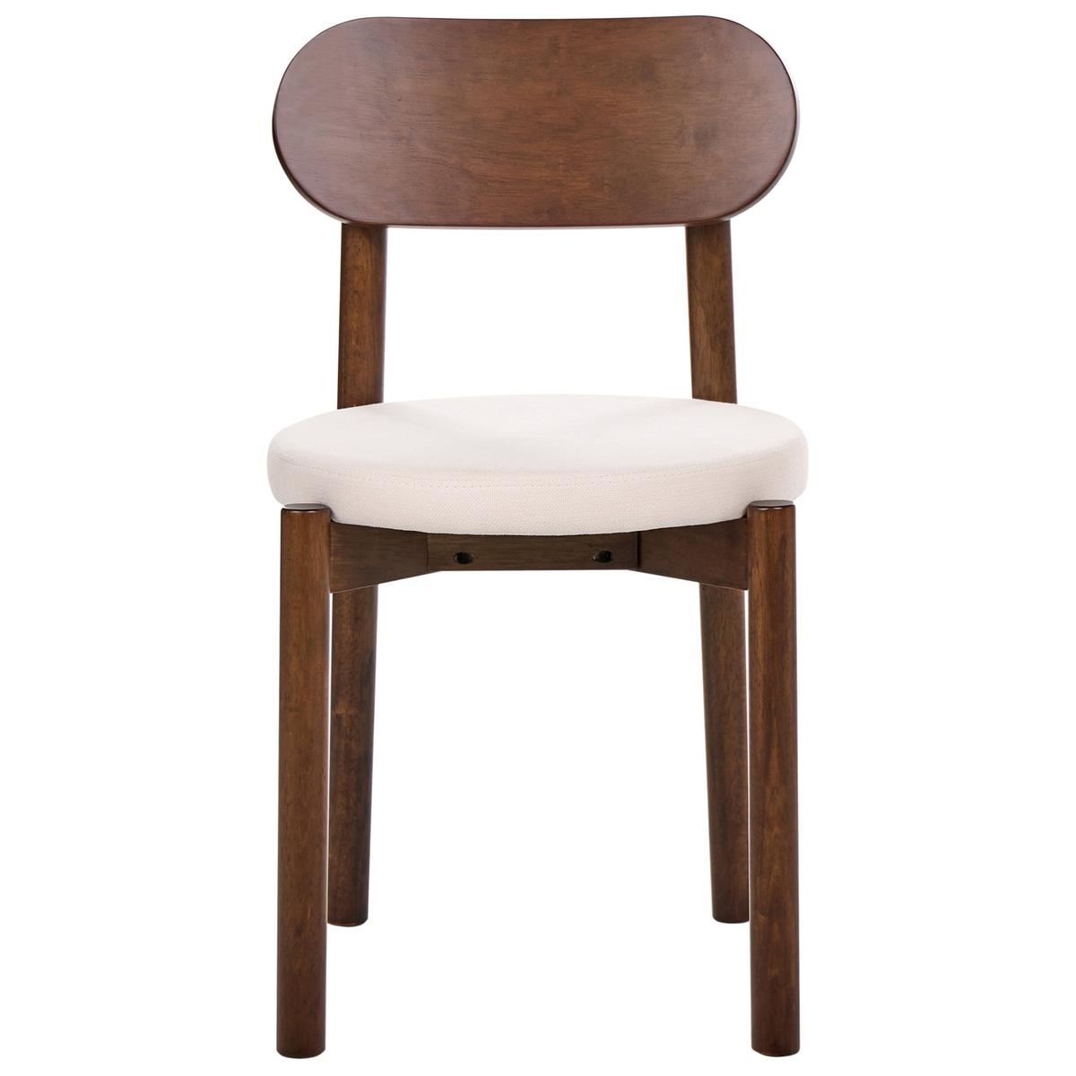 ESSZIMMERSTUHL 2er-Set Holz Braun/Hellbeige Paulina - Beige, Textil (44/79/45cm) - Beliani