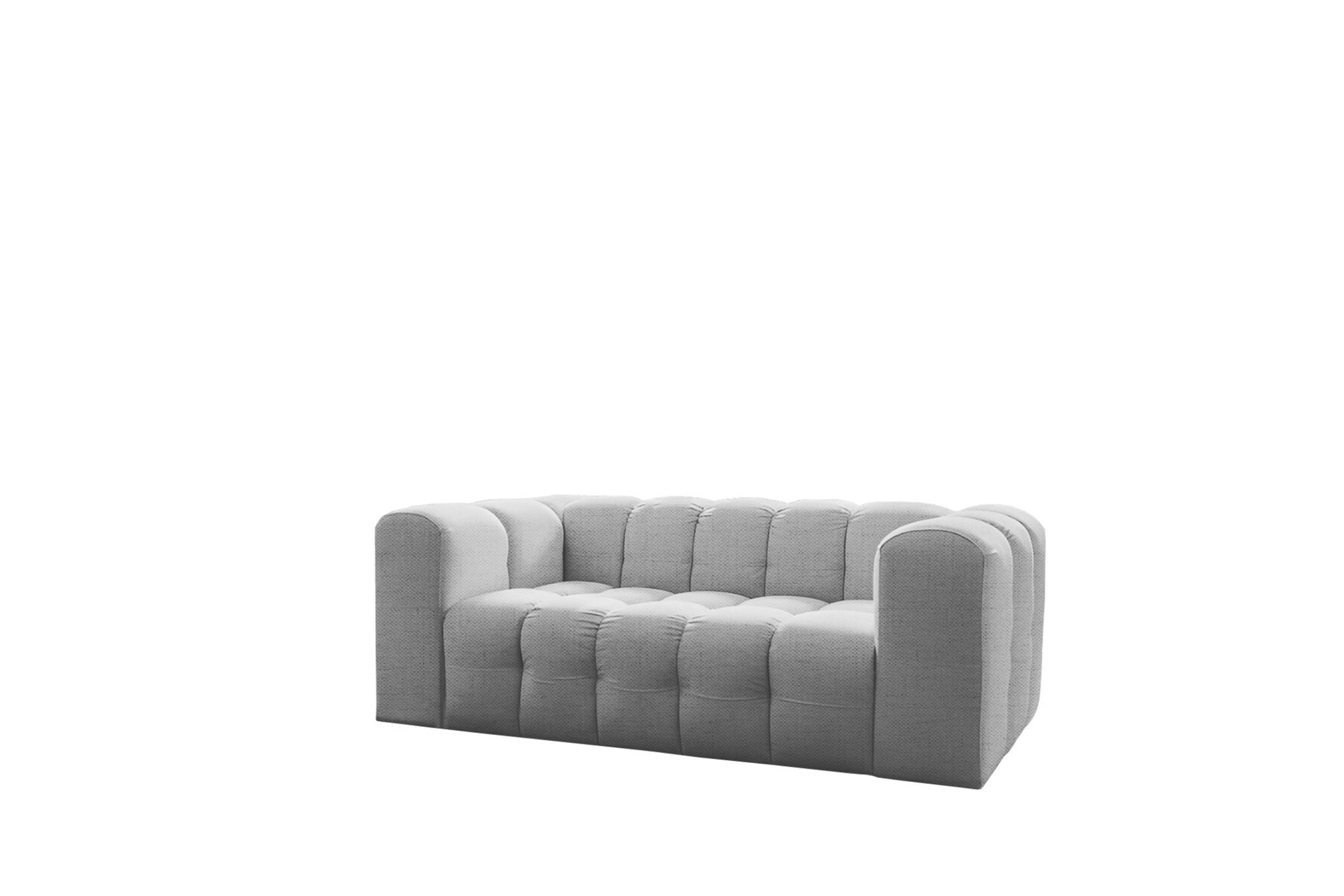 SOFA 2-sitzer Solvie In Moly - Hellgrau, Holzwerkstoff/Textil (200/75/106cm) - Fun Möbel