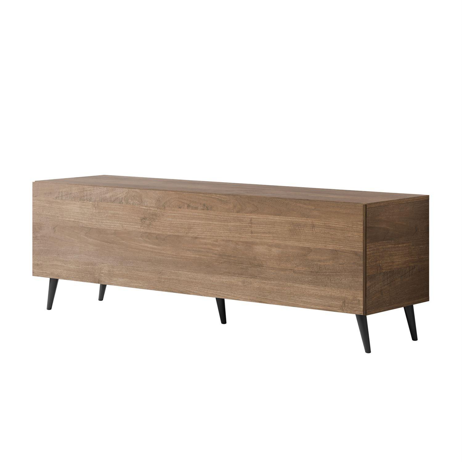 TV-UNIT COLGANTE NUSSBAUM 150 auf Füßen LED - Nussbaumfarben, Holzwerkstoff (150/49/40cm) - Lookway