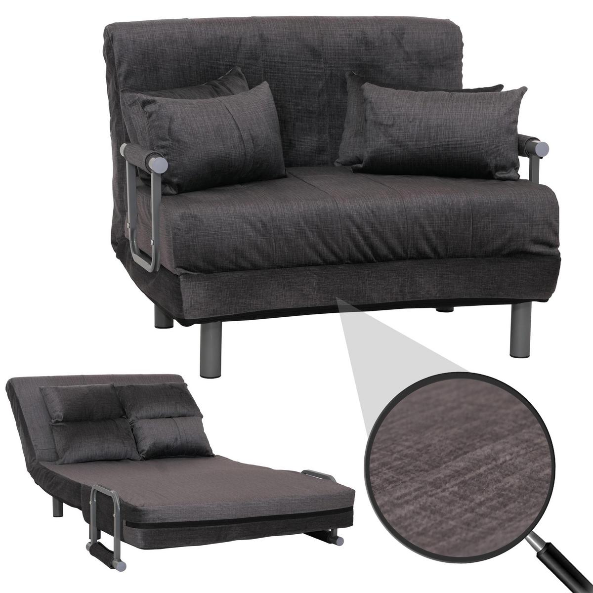 SCHLAFSESSEL Anthrazit - Anthrazit, Textil (105/80/190cm) - MCW