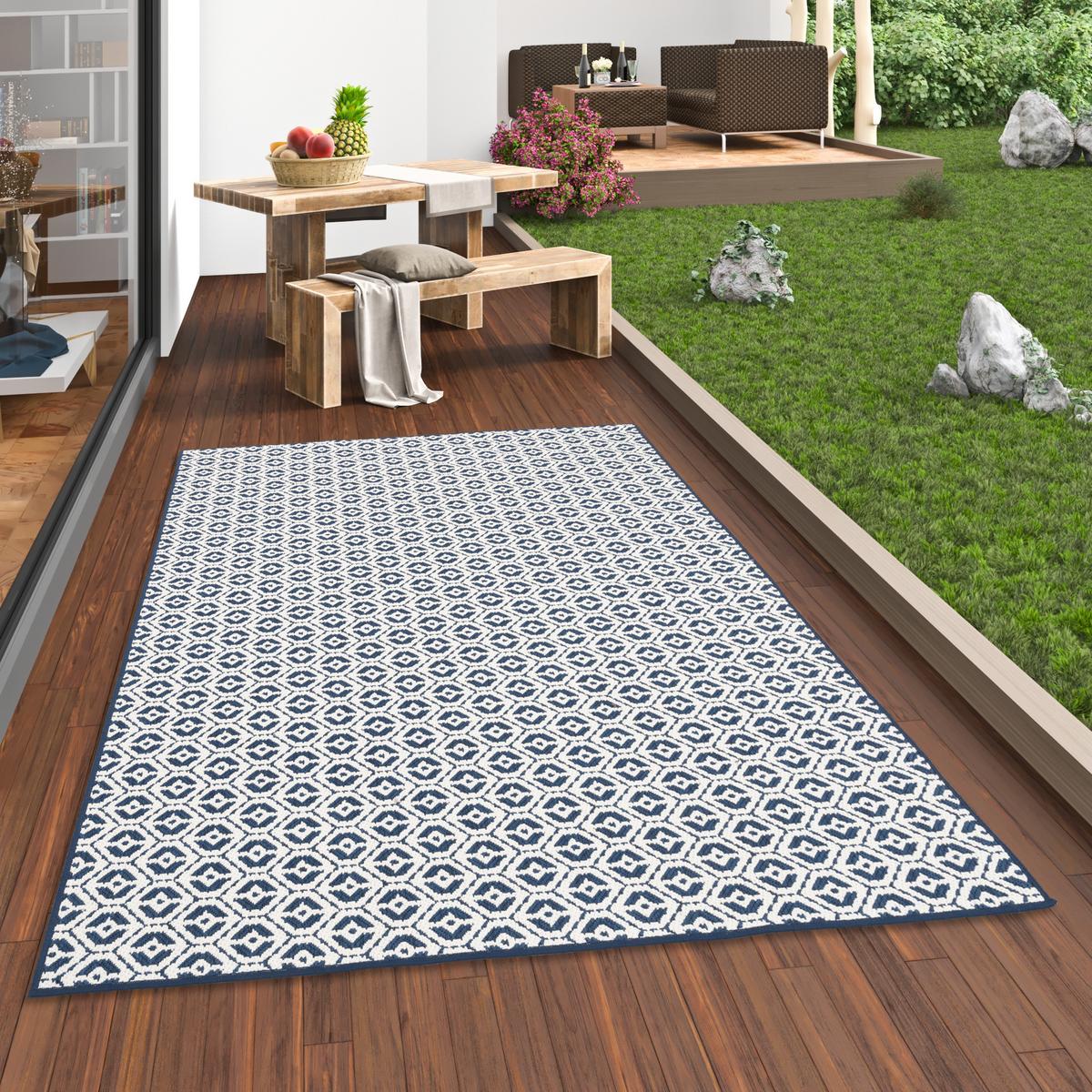 IN- UND OUTDOOR TEPPICH BEIDSEITIG CAPE COD - Blau, Textil (80/160cm) - Pergamon