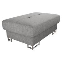 POLSTERHOCKER Cotere - Silberfarben/Hellgrau, Holz/Metall (104/42/67cm) - MIRJAN24