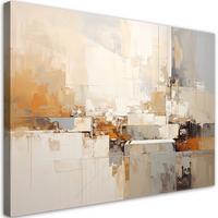 LEINWANDBILD, Beigefarbene moderne Abstrakt - Beige, Textil (60/40cm) - Feeby