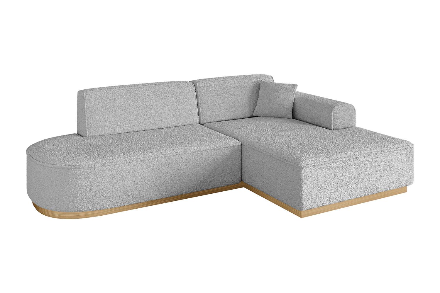 ECKSOFA Ottomane Rechts IREA-L1-v2 - 232x165x80 cm Hellgrau - Hellgrau, Holzwerkstoff/Textil (232/165cm) - ALTDECOR