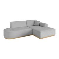 ECKSOFA Ottomane Rechts IREA-L1-v2 - 232x165x80 cm Hellgrau - Hellgrau, Holzwerkstoff/Textil (232/165cm) - ALTDECOR