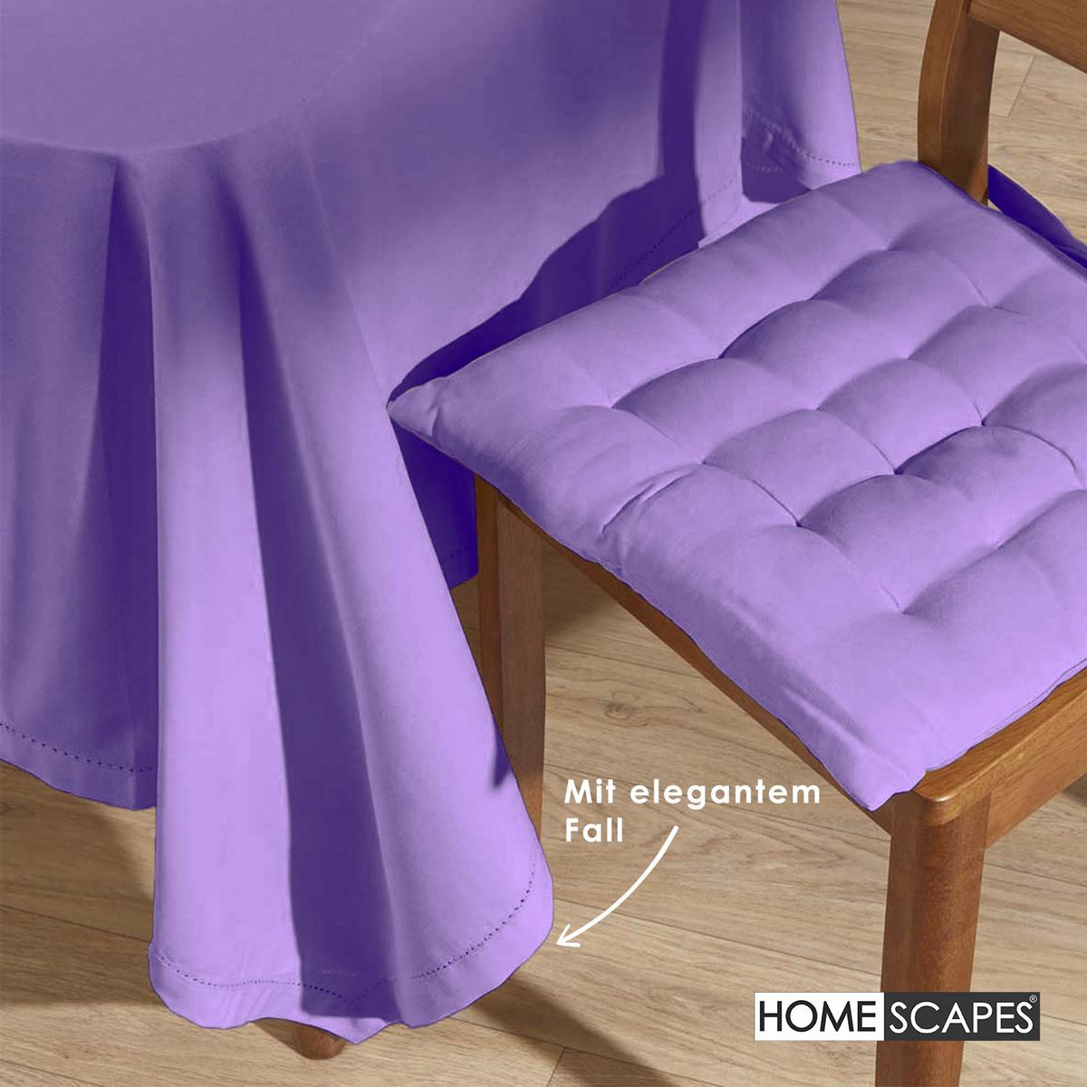 TISCHDECKE lila 137/228 cm, 100% Baumwolle - Lila, Textil (137/228cm) - Homescapes