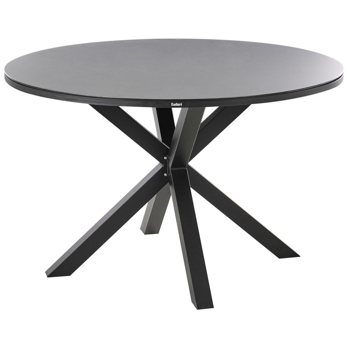 GARTENMÖBEL-SET 4-Sitzer Schwarz Metall Maletto/taviano - Schwarz, Metall - Beliani