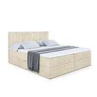 BOXBETT mit Matratze H3 und Lattenrost - MOETI - 140x200 cm Beige - Beige, Holzwerkstoff (140/200cm) - ALTDECOR