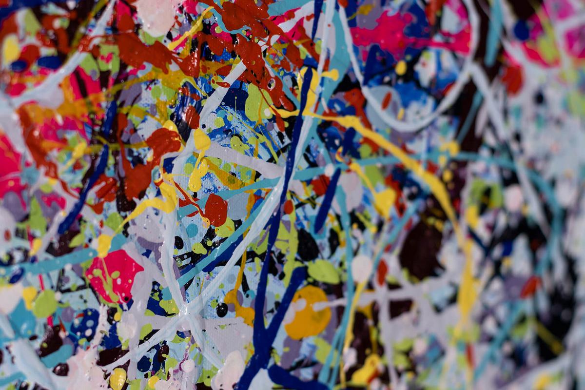 ACRYLBILD HANDGEMALT 100/75 cm - Multicolor, Holz/Textil (100/75cm) - KUNSTLOFT