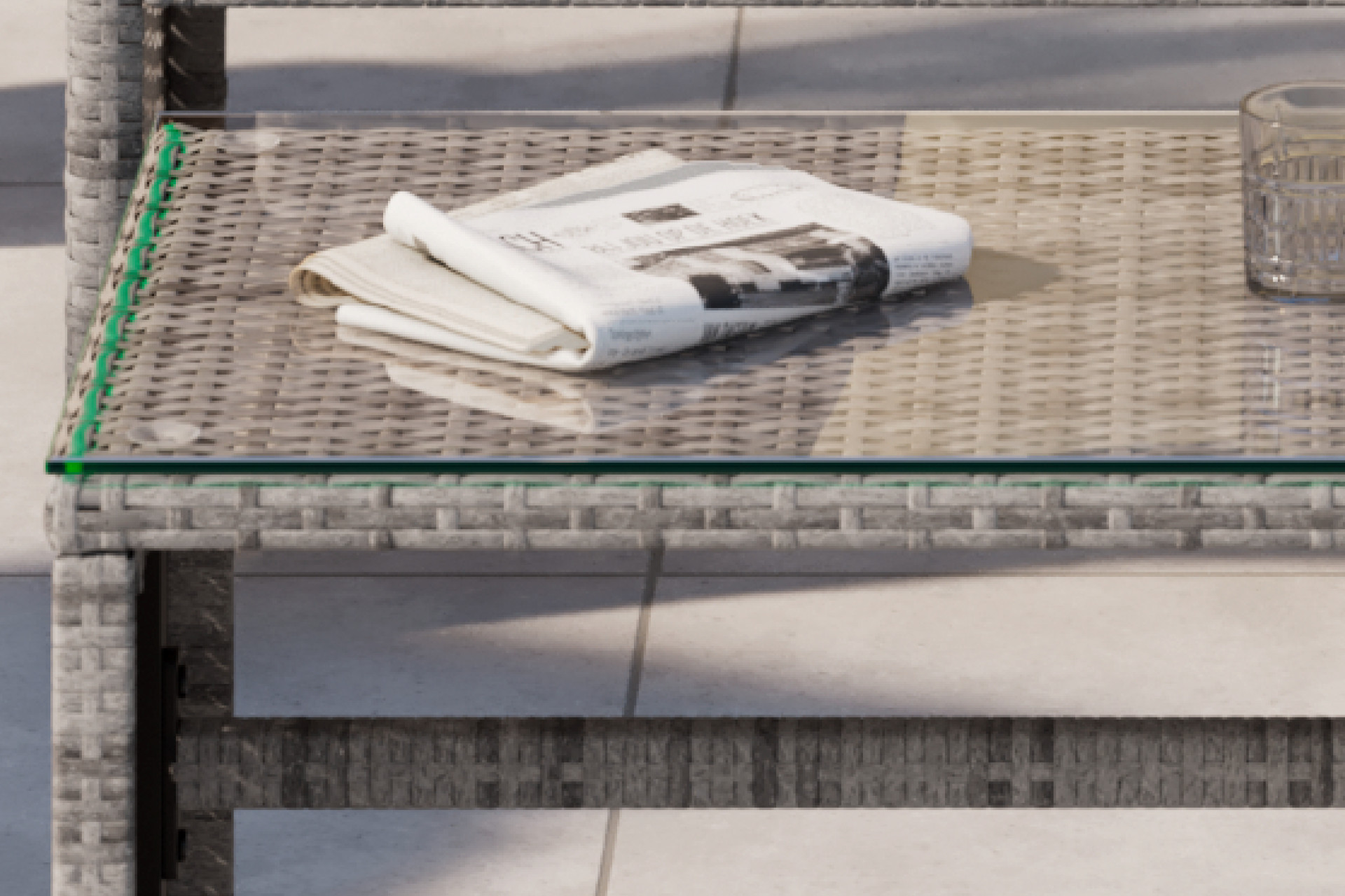 Gartenset Tischplatte Klarglas gehärtet  