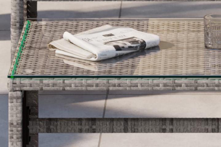 Gartenset Tischplatte Klarglas gehärtet