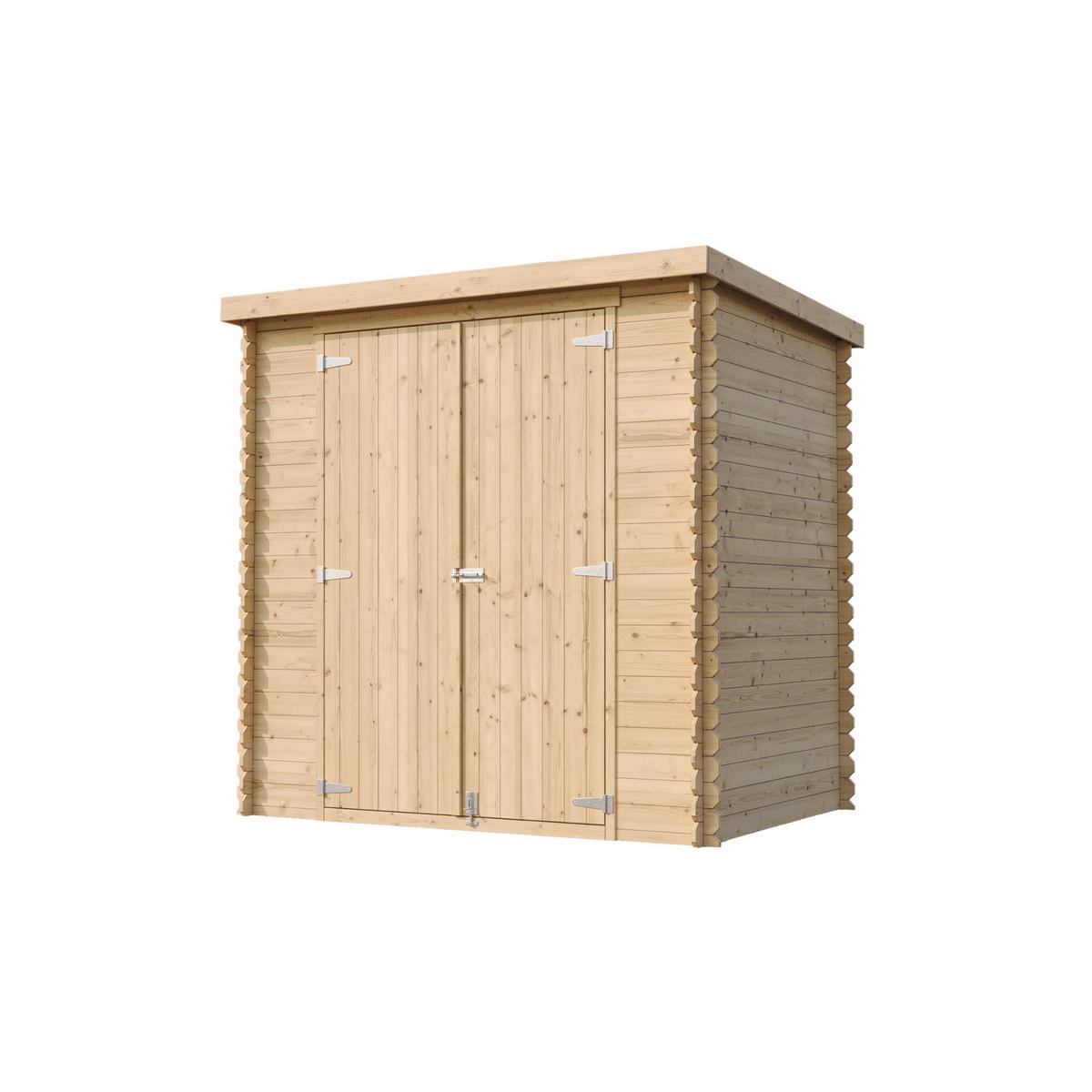 HOLZ-GARTENHAUS 2,22 m² – TIMBELA M311C1 - Naturfarben, Holz (204/200/142cm) - Timbela