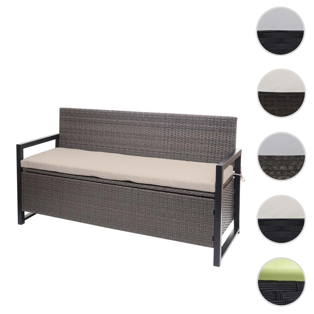 SITZBANK Grau, Beige - Beige/Grau, Kunststoff (164/87/57cm) - MCW