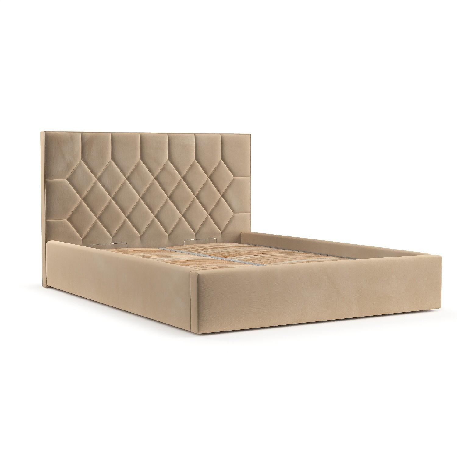 POLSTERBETT Brisa 180/200 cm Beige im Kronos Stoff - Beige/Schwarz, Holz/Holzwerkstoff (180/200cm) - AltaBeds