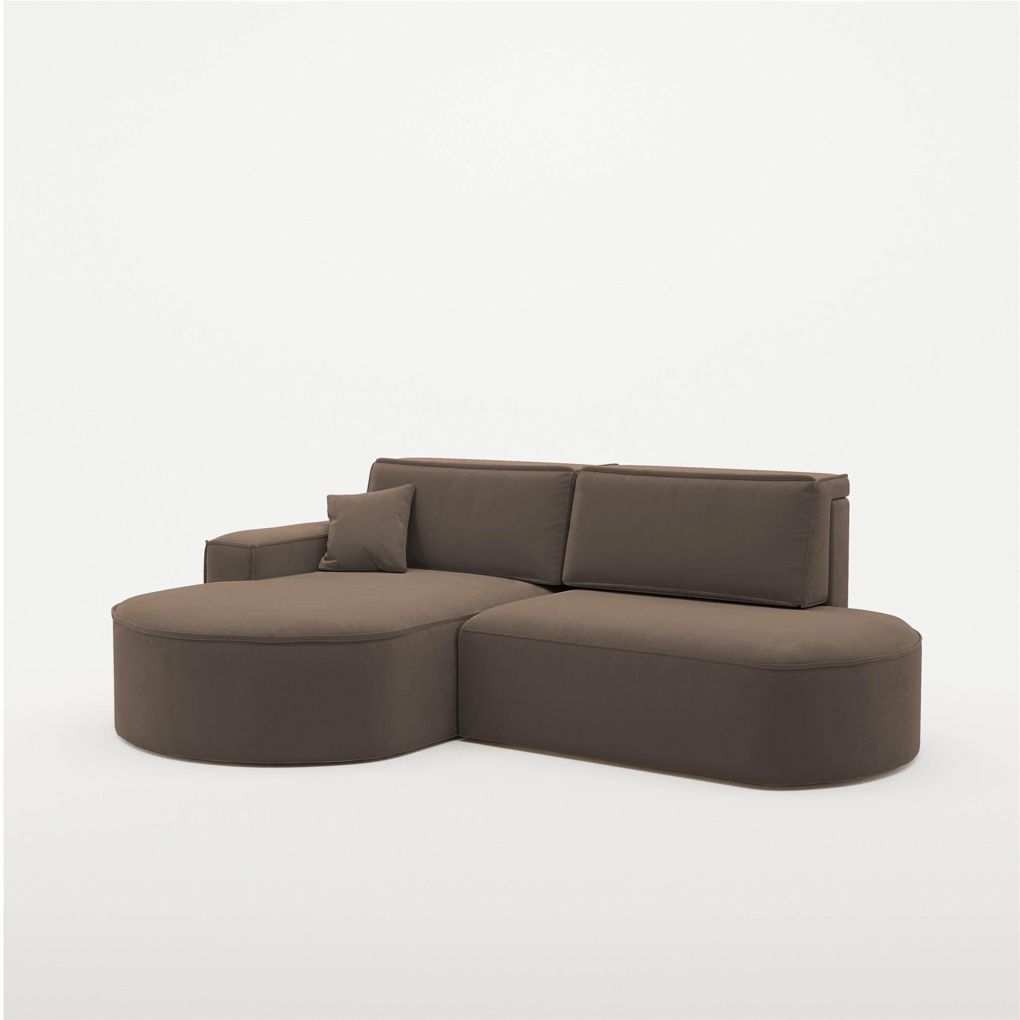 ECKSOFA Venedig Mit Schlaffunktion - Braun, Holzwerkstoff/Textil (278/179cm) - Fun Möbel