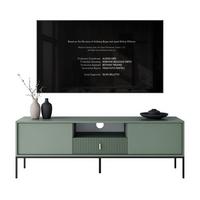 TV-ELEMENT MIDNIGHT mit Schubladen auf Gestell grün - Schwarz/Grün, Holzwerkstoff (154.5/52.5/39cm) - Lookway
