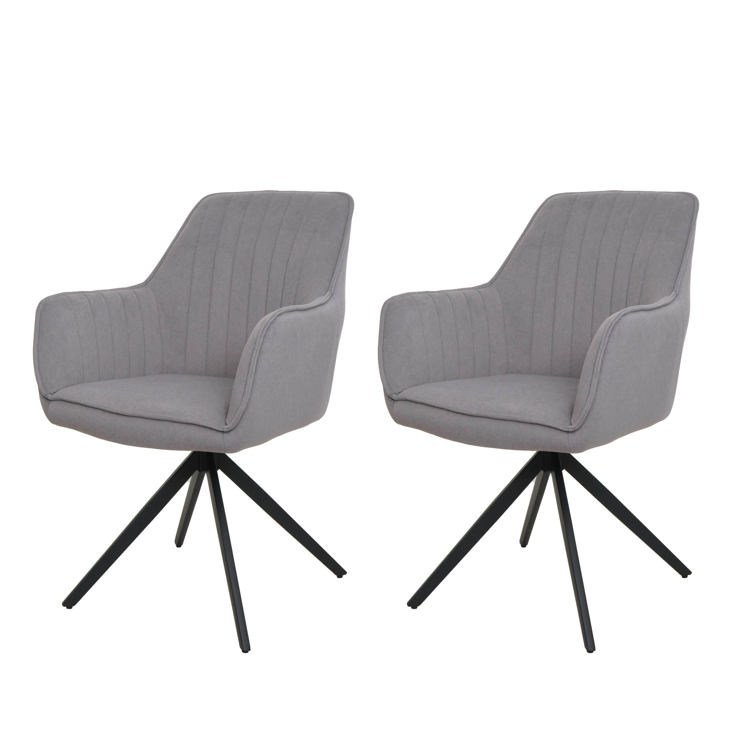 ESSZIMMERSTUHL Hellgrau 2er-Set - Hellgrau, Textil (58/87/55cm) - MCW