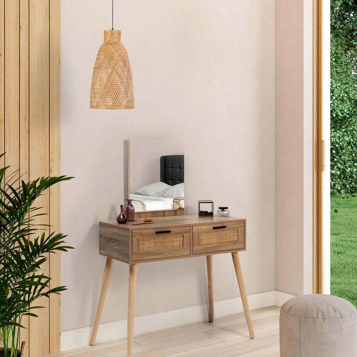 HÄNGELEUCHTE﻿ 31/31/120 Nomi - Beige, Naturmaterialien (31/31/120cm) - VS Venta-stock