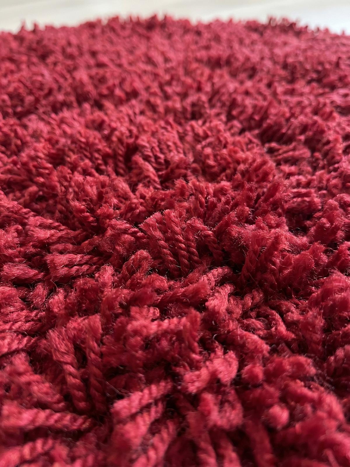 HOCHFLORTEPPICH RHEIN, einfarbig, aus Polypropylen, Rot, Ø 80 cm - Rot, Textil (80/80cm) - KADIMA DESIGN
