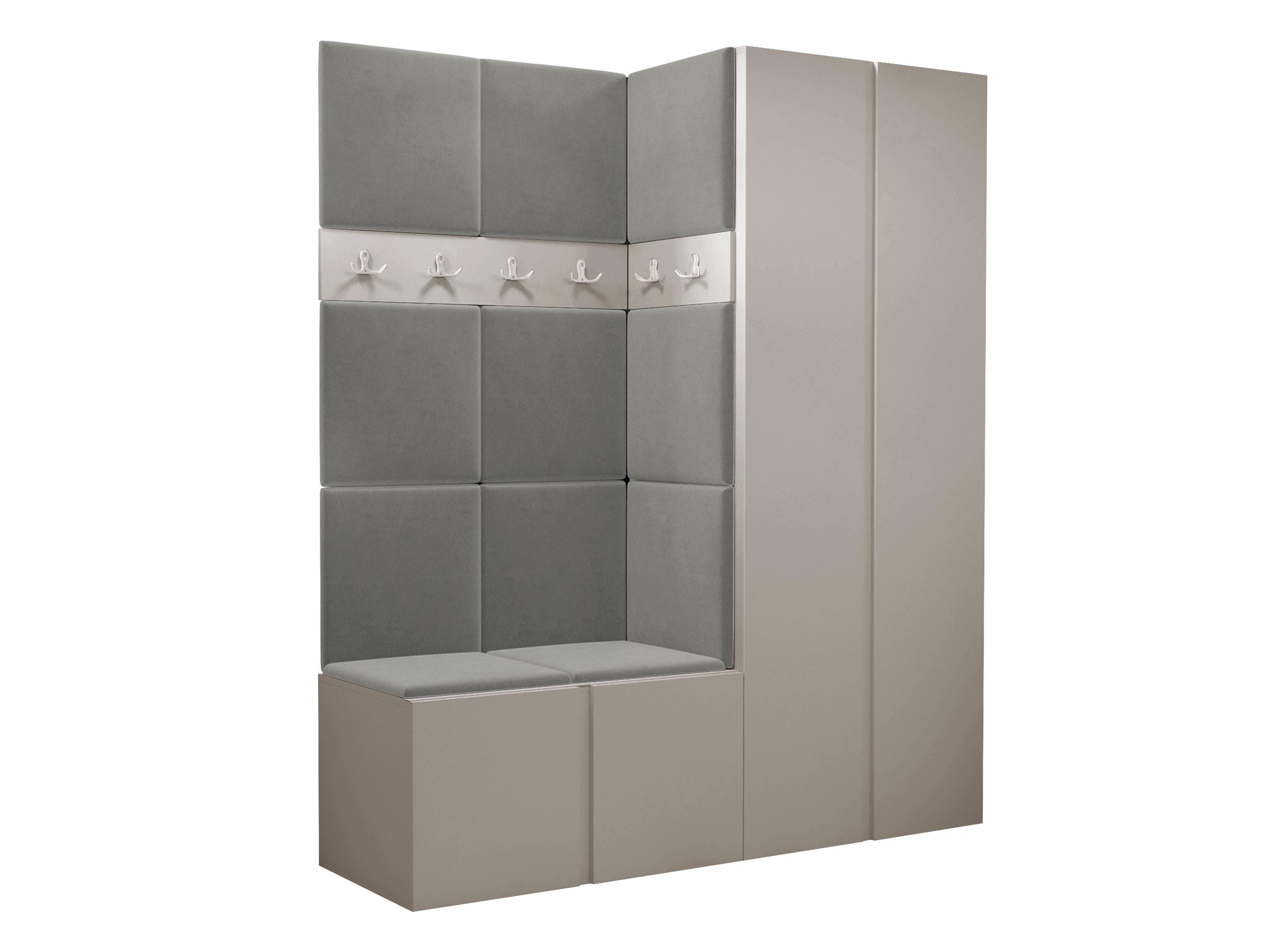 GARDEROBEN-SET Orion III - Kaschmir/Grau, Holzwerkstoff/Kunststoff (158/186/46cm) - MIRJAN24