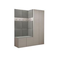 GARDEROBEN-SET Orion III - Kaschmir/Grau, Holzwerkstoff/Kunststoff (158/186/46cm) - MIRJAN24