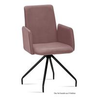 ARMLEHNSTUHL (8er-Set) Detana 52x92x60 Schwarz/Rosewood - Dunkelrosa/Schwarz, Kunststoff (60/92/52cm) - 58aufmkessel
