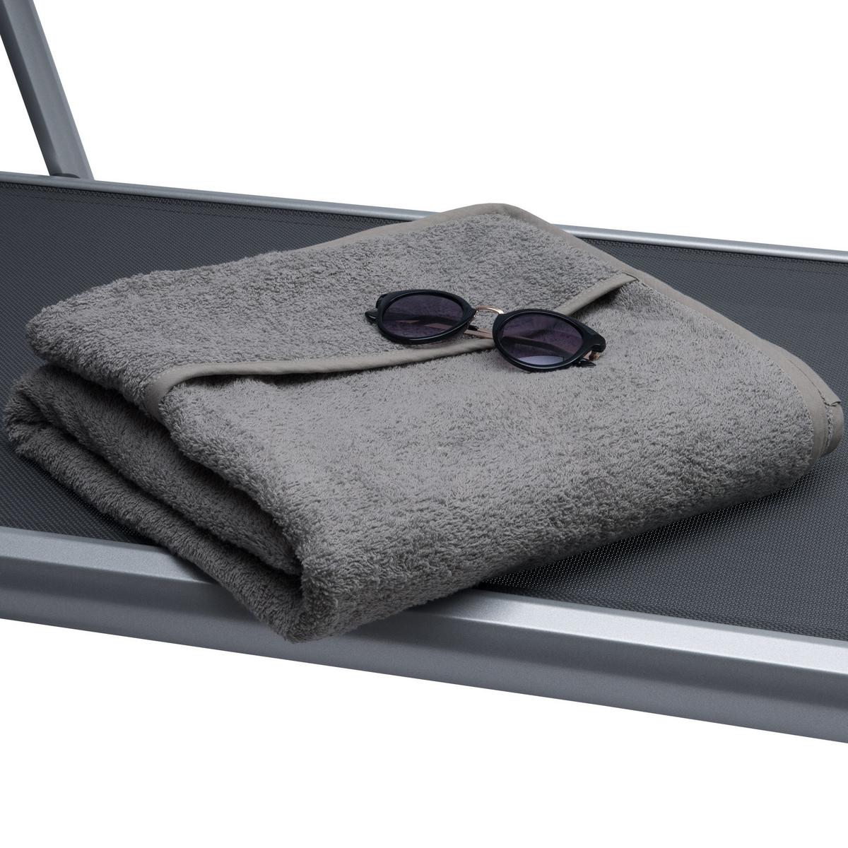 HANDTUCH Marbella 200/70cm Grau - Grau, Textil (70/200cm) - Beautissu 