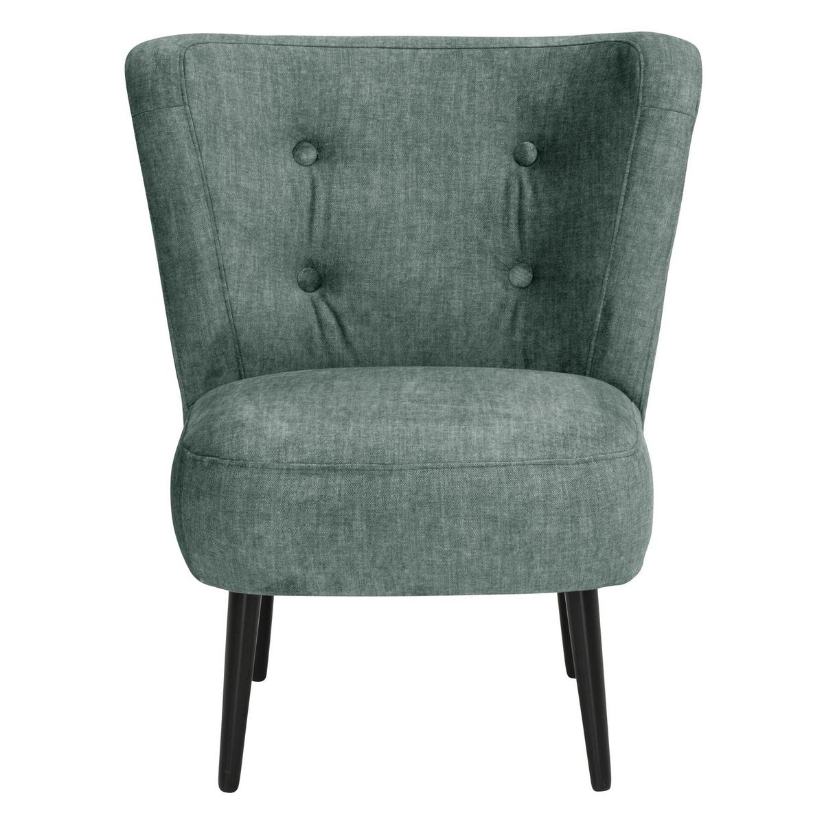 POLSTERSESSEL Kassi Samtvelours petrol - Petrol, Kunststoff (68/80/69cm) - 58aufmkessel