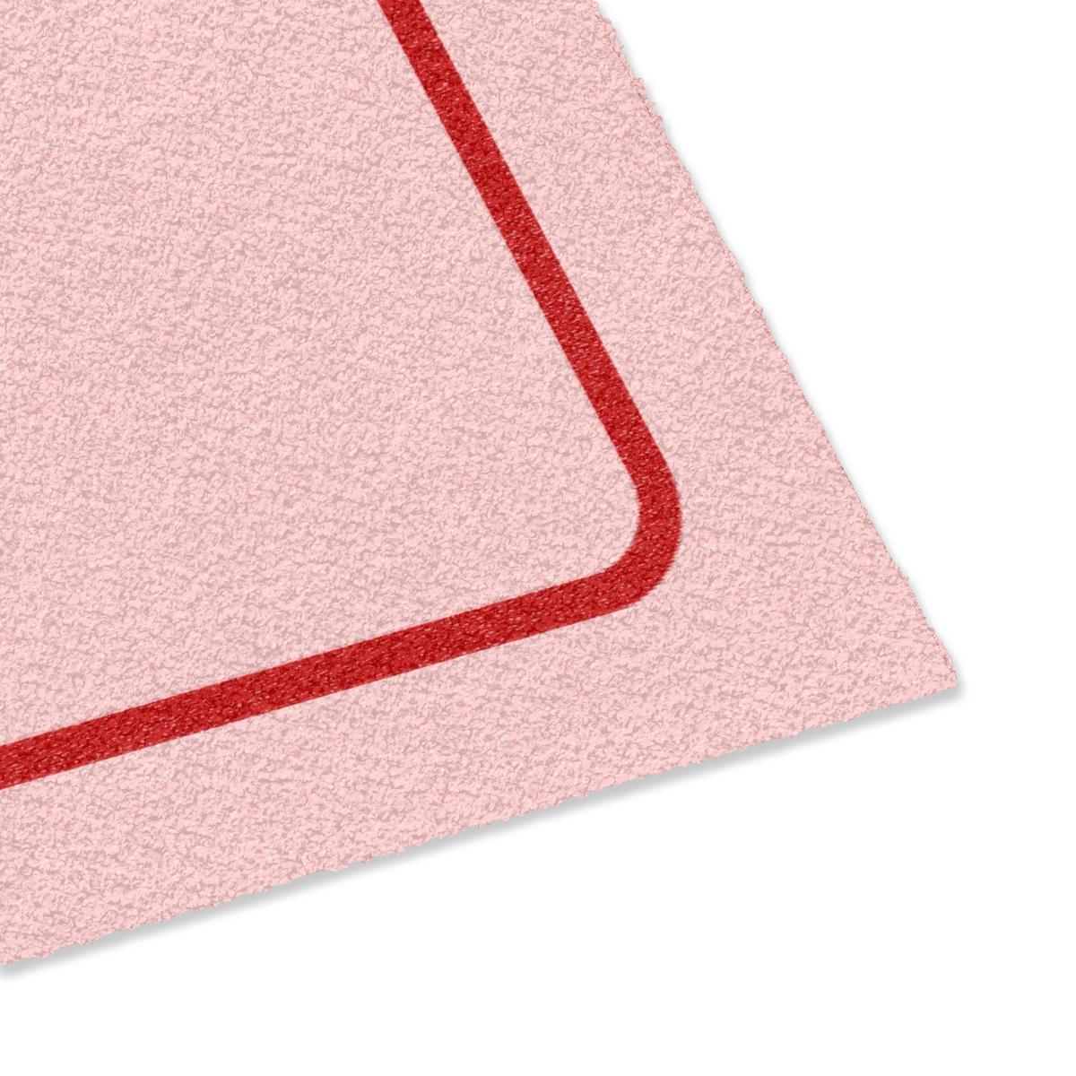 FUSSMATTE Willkommen - Schleife - Rosa Fußabtreter 90x60 cm - Rosa, Kunststoff (90/0.4cm) - MuchoWow