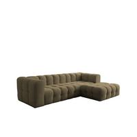 ECKSOFA Solvie In Moly - Grün, Holzwerkstoff/Textil (290/193cm) - Fun Möbel