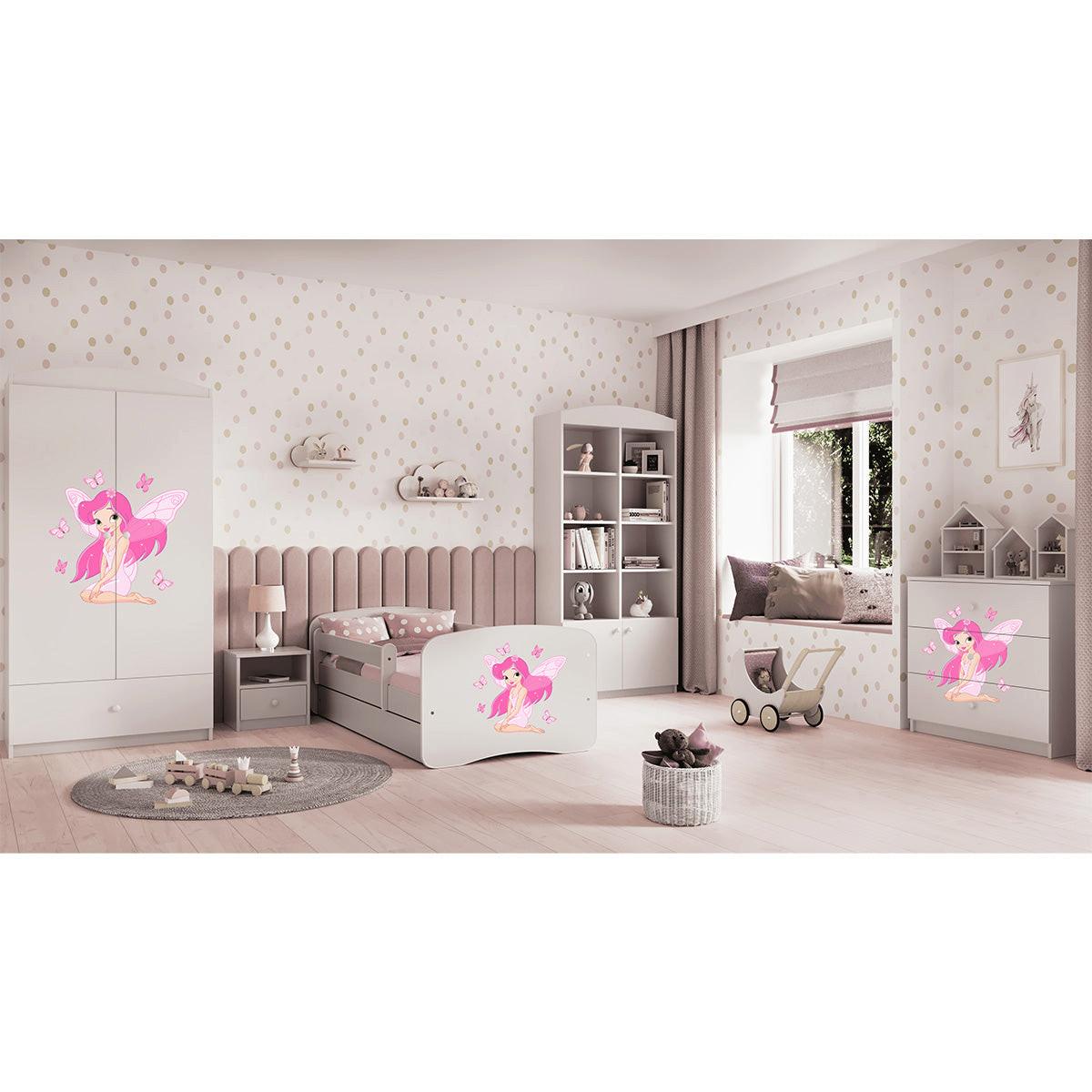 BETT Weiß - Weiß/Rosa, Holzwerkstoff (80/180cm) - Petits-meubles