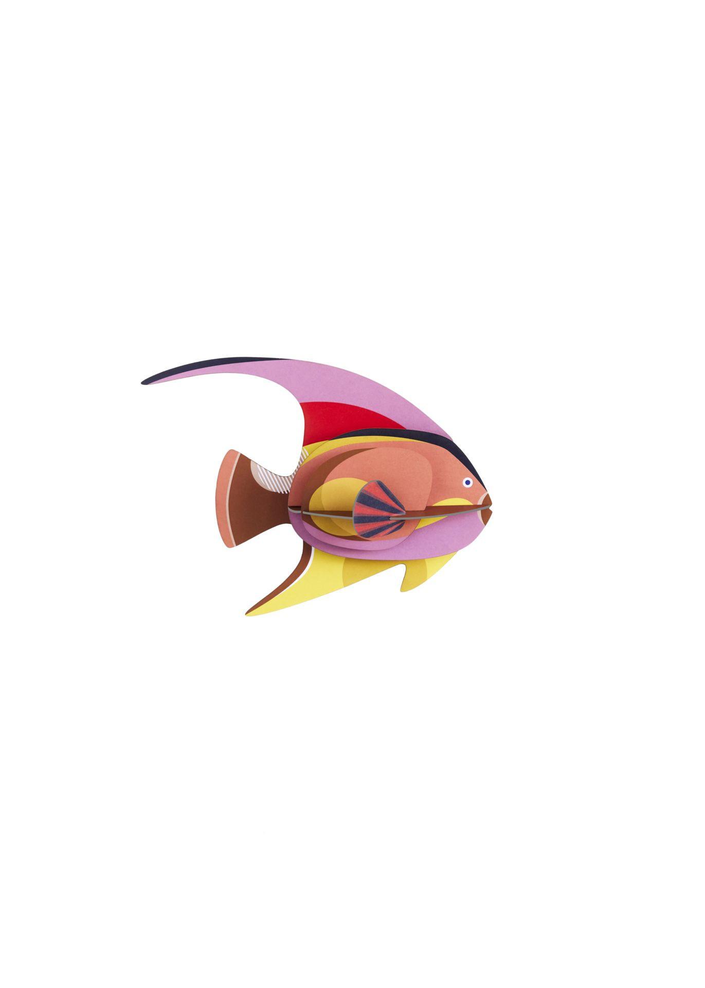 WANDDEKO Abstrakter Fisch 7/16.5 cm - Multicolor, Wellpappe (7/16.5/21cm) - Studio Roof