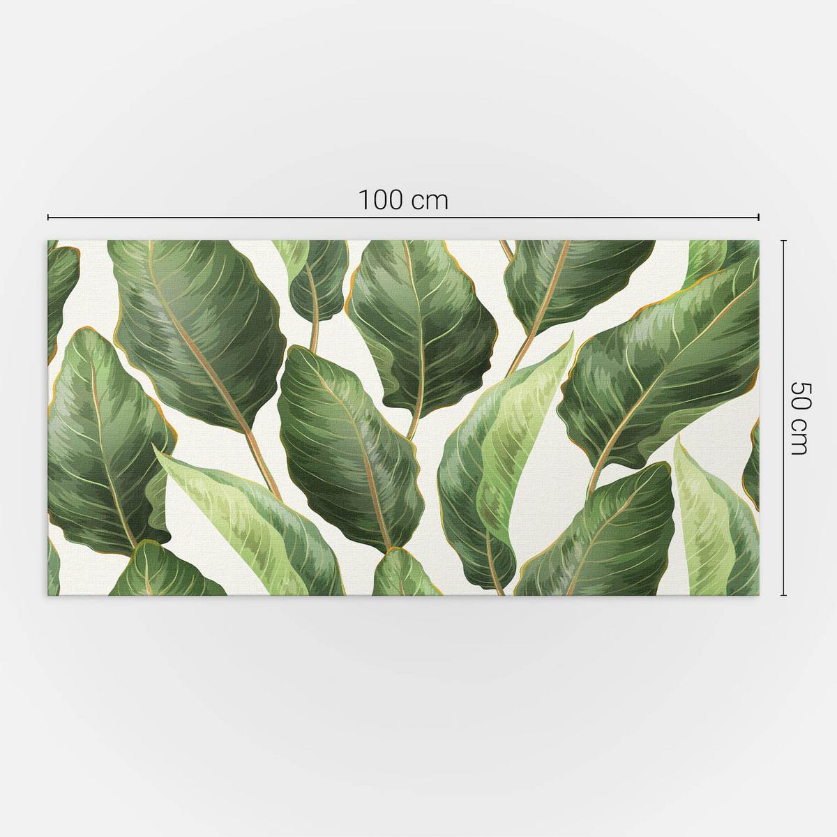 WANDPANEEL 100x50 cm selbstklebend Tropica - Smaragdgrün, Kunststoff (50/1.6/100cm) - Wallfluent