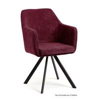 ARMLEHNSTUHL (6er-Set) Debee 57x87x60 Schwarz/Marsala - Brombeere/Schwarz, Kunststoff (60/87/57cm) - 58aufmkessel