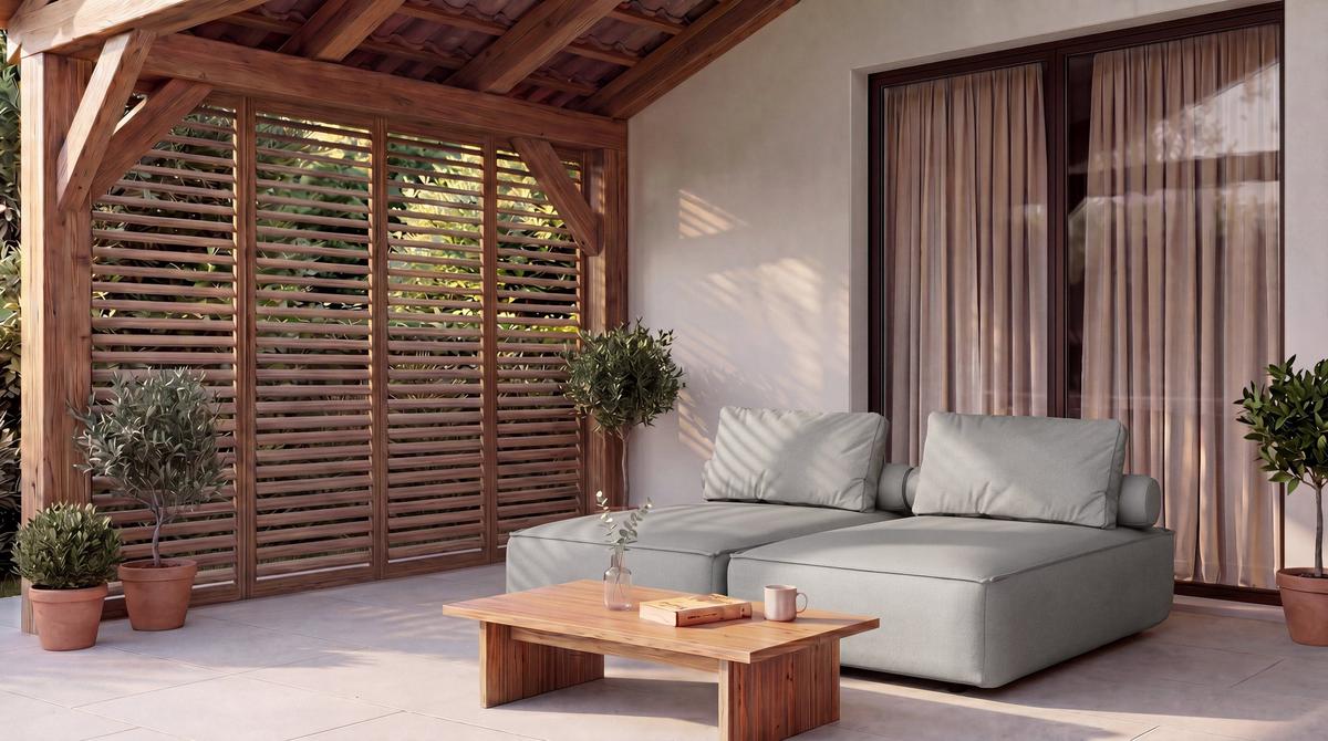 GARTENLIEGE Lorento 2er-Set Outdoor Polster-Doppelliege, Hellgrau Kunstleder 184/73/195 cm - Hellgrau, Textil (92/73/195cm) - WFL GROUP