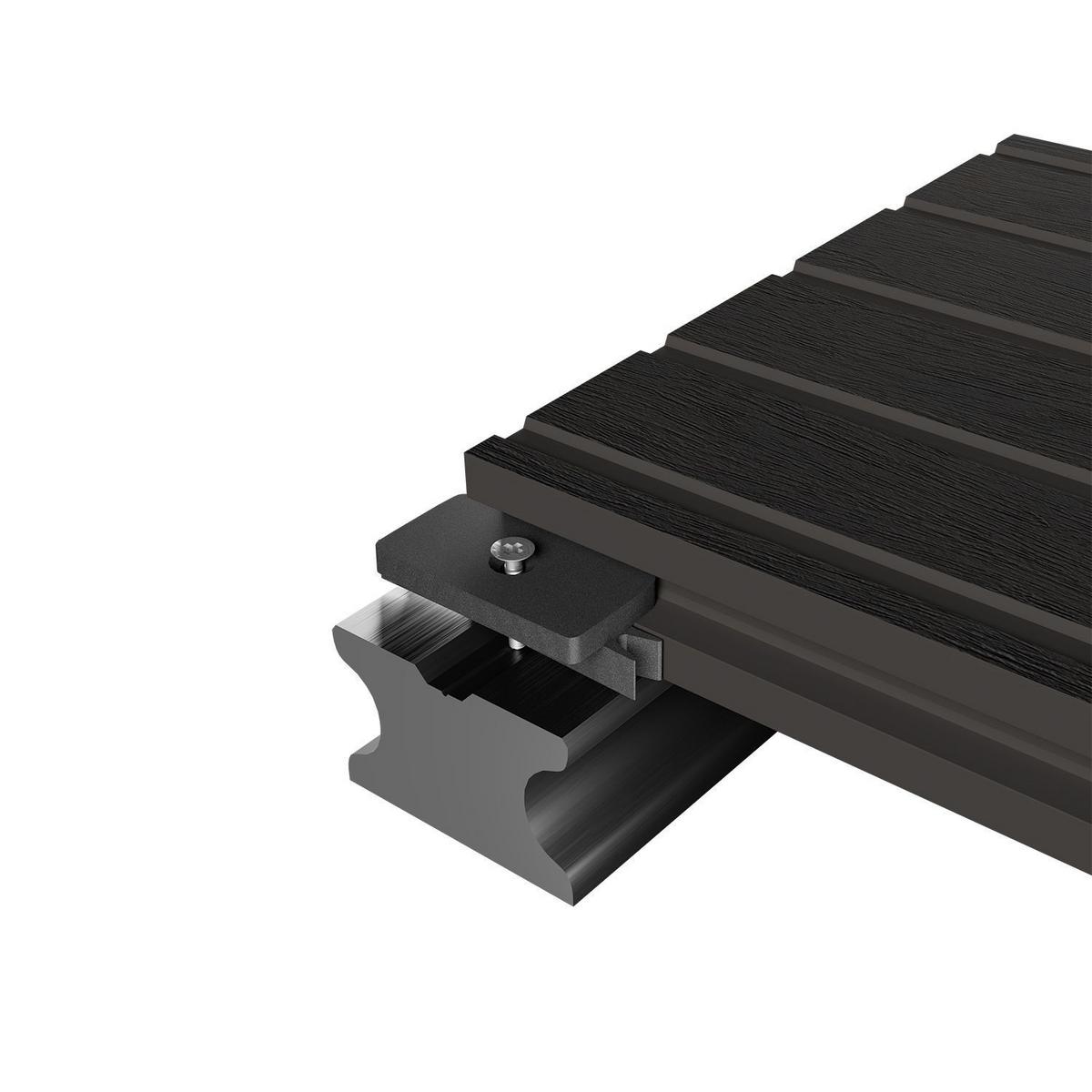 TERRASSENDIELEN WPC Grau 2 m² - Grau, Kunststoff (220/14.6/2.5cm) - Juskys