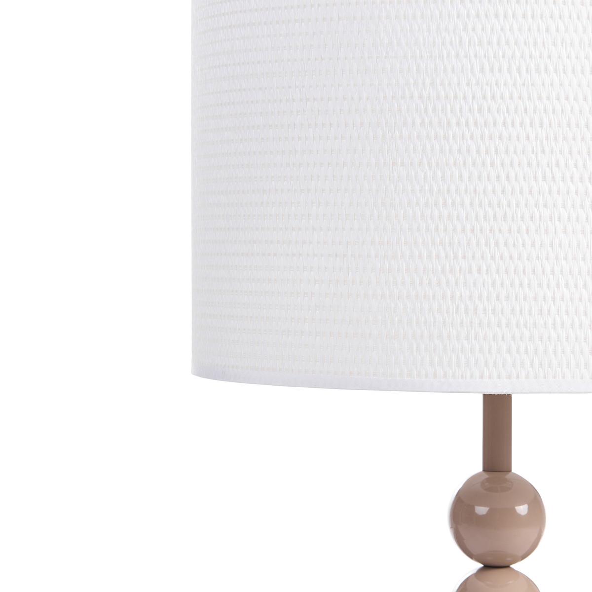 TISCHLAMPE Metall Beige Loky - Beige/Weiß, Textil (30/30/58cm) - Beliani