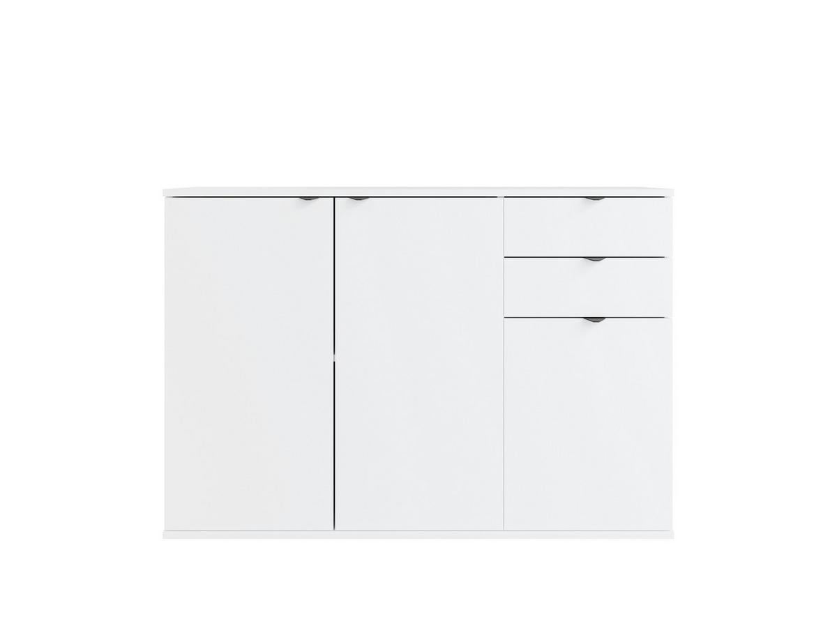 KOMMODE Weiß 120/82,5/35 - Weiß, Holzwerkstoff (120/83/35cm) - RAUMHIRSCH FURNITURE