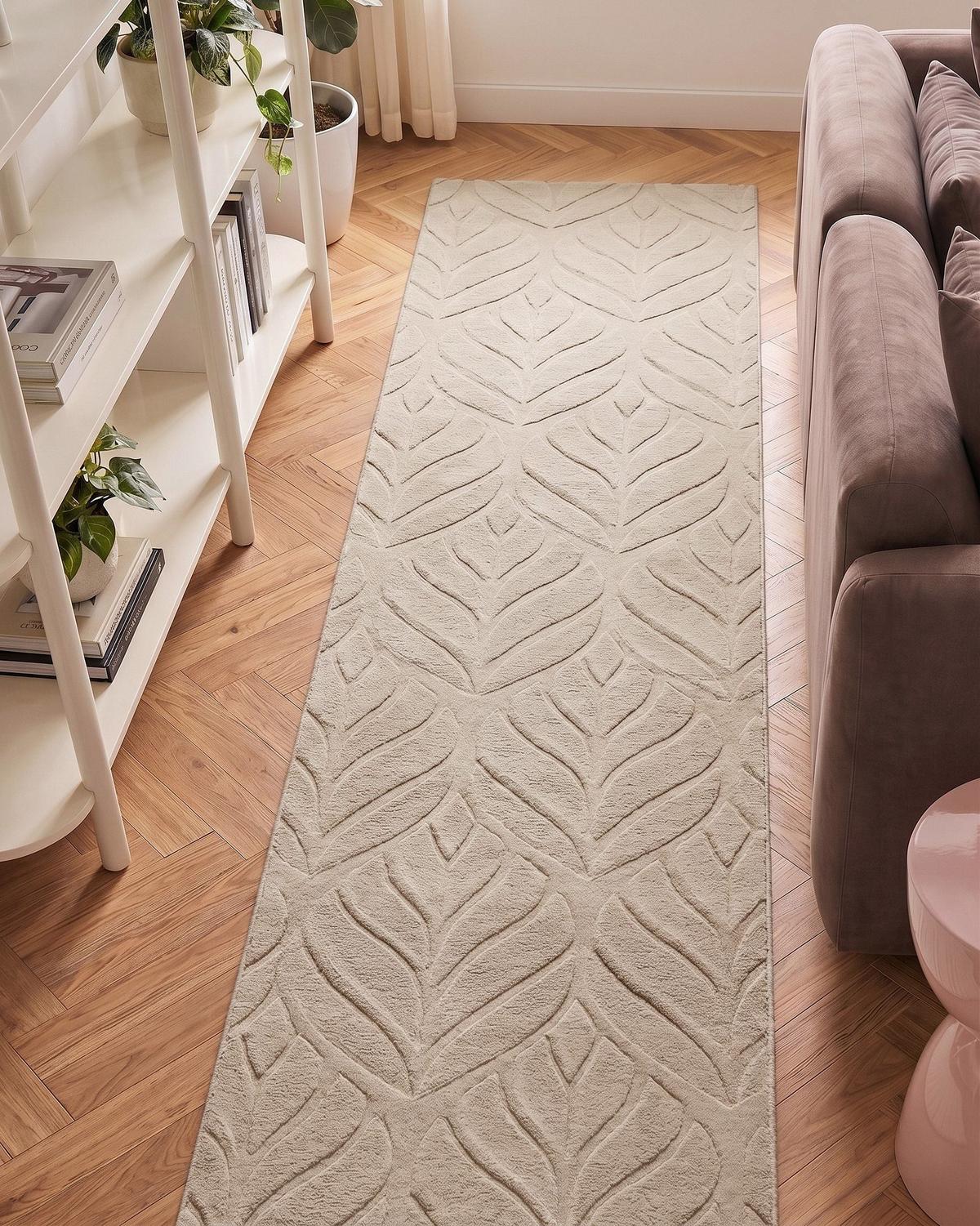 KUNSTFELLTEPPICH Beige 80/300 cm Mitchell - Beige, Kunststoff (80/300cm) - Beliani