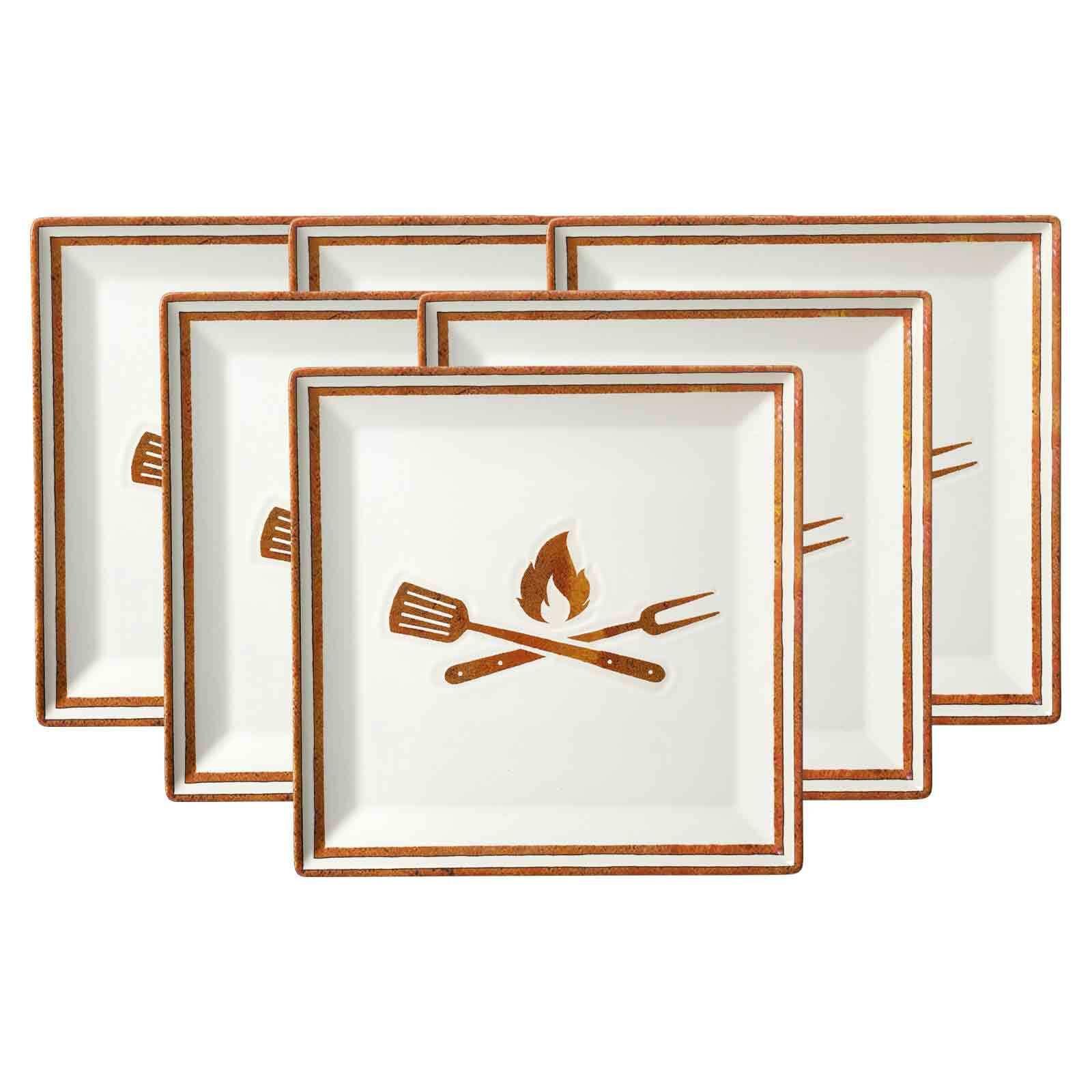 SPEISETELLER Rusty braun 26 x 26 cm 6er Set - Braun, Keramik (26cm) - Ritzenhoff Breker