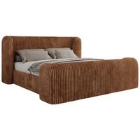 POLSTERBETT EMORA CLASSIC DUO 180/200 - Orange Cord - Multipocket-Matratze - Orange, Textil (180/200cm) - MKS