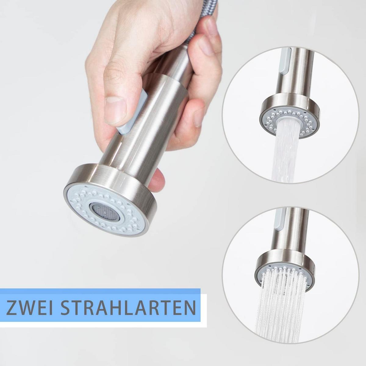 KÜCHENARMATUR Flurinj 24/5/5.5 cm - Silberfarben, Metall (5/55/24cm) - ZMH